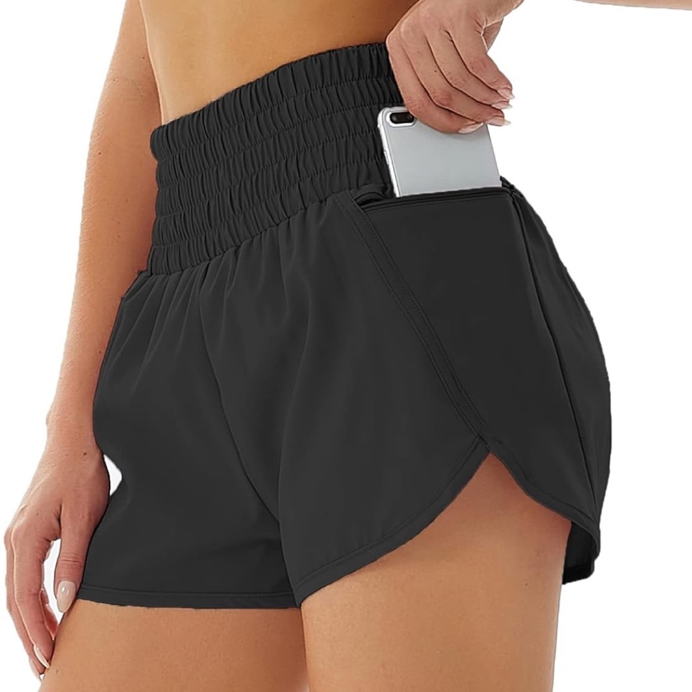 2 in 1 Running Shorts High Waisted Quick Dry Workout Shorts